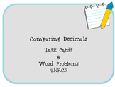 Compare and Order Decimals: Tenths & Hundredths TASK CARDS