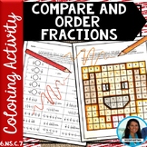 Compare and Order Fractions Activity Coloring Worksheet