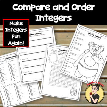 Preview of Comparing and Ordering Integers Activity