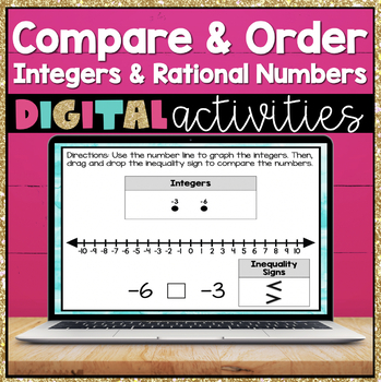 Preview of Compare and Order Integers and Rational Numbers Digital Activities 6.NS.7