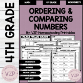 Compare and Order Number Worksheets (4.NBT.A.2)