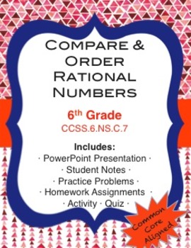 Preview of Compare and Order Rational Numbers Lesson Pack