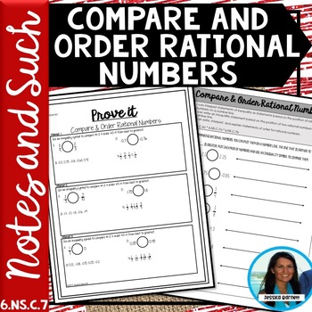 Preview of Compare and Order Rational Numbers Guided Notes Homework Warm Ups Exit Tickets