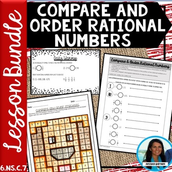 Preview of Compare and Order Rational Numbers Bundle Activities Guided Notes Homework