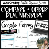 Compare and Order Real Numbers Google Forms Homework