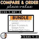 Compare and Order Whole Numbers Lesson BUNDLE