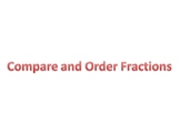 Compare and Ordering Fractions PPT