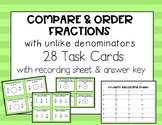 Compare and Ordering Fractions Task Cards
