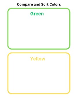 Preview of Compare and Sort Colors Graphic Organizer