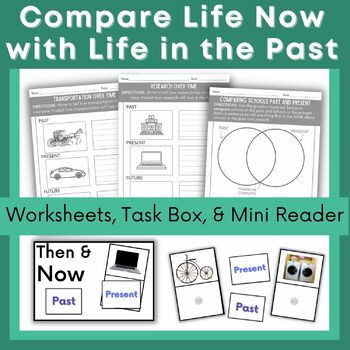Preview of Compare Life Now w/Life in the Past - Past, Present & Future SS.1.A.2.2 SS.K.A.2