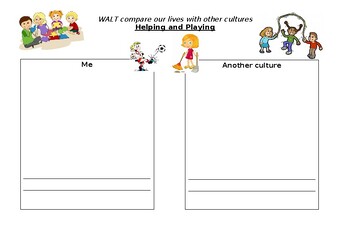 Preview of Compare our lives with other cultures (year 1 geography) Editable.