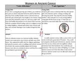 Compare/Contrast Life of Females in Sparta & Athens