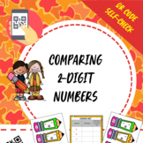 Comparing 2-Digit Numbers QR Codes Task Cards