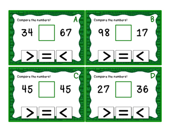 Comparing 2 Digit Numbers - Task Cards by Mr OB | TpT