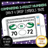 Comparing 2 digit numbers BOOM Cards Drag and Drop Symbols