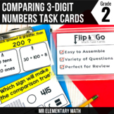 Comparing 3 Digit Numbers Task Cards 2nd Grade Math Centers