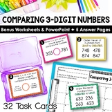 Comparing 3-Digit Numbers and Ordering 3-Digit Numbers Task Cards