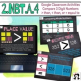Digital Comparing 3 Digit Numbers (Google Slides) 2.NBT.A.4