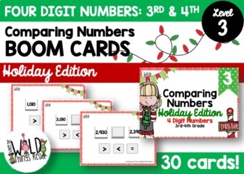 Preview of Math BOOM Cards: Compare 4 Digit Numbers