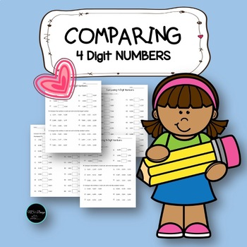Preview of Comparing 4-Digit Numbers Math Worksheet