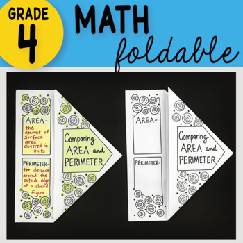 Preview of Math Doodle - Comparing Area and Perimeter ~ INB Foldable Notes ~