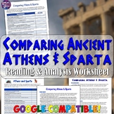 Comparing Athens and Sparta Chart and Reading