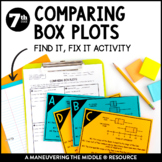 Comparing and Analyzing Box Plots Error Analysis | 7th Gra