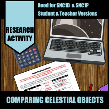 Preview of Comparing Celestial Objects (Planets in our Solar System)