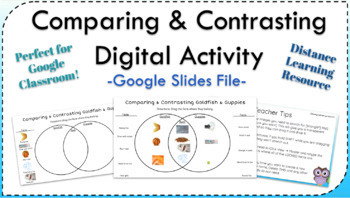 Preview of Comparing & Contrasting Fish Distance Learning Google Slides Digital Activity