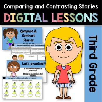 Preview of Comparing Contrasting Stories Reading 3rd Grade Google Slides | Guided Reading