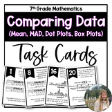 Comparing Data Sets - 7th Grade Math Task Cards