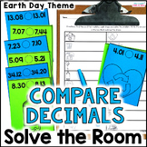 Comparing Decimals Activity - Earth Day Math Solve the Room