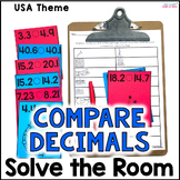 Comparing Decimals Activity - USA Math 4th and 5th Grade -