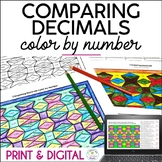 Comparing Decimals Color by Number Print and Digital