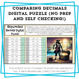 Comparing Decimals Digital Puzzle (Self Checking & No Prep!)