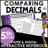 Comparing Decimals Interactive Notebook Set | Distance Learning