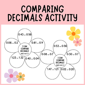 Preview of Comparing Decimals - Intermediate Math Centers/Activity