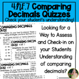 Comparing Decimals Quizzes