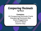 Comparing Decimals - 30 Task Cards - Color and Black/White