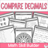 Comparing Decimals and Ordering Decimals Worksheets