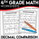 Comparing Decimals Worksheets Compare Decimals Activities