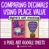 Comparing Decimals to Thousandths Place Digital Pixel Art 