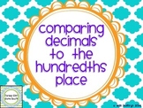 Comparing Decimals to the Hundredths Place PowerPoint