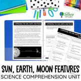 Comparing Features of Sun, Earth, and Moon Science Reading