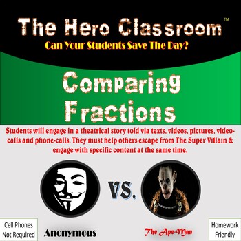 Preview of Comparing Fraction | Hero Classroom - Distance Learning