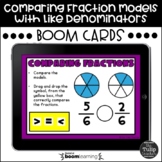 Comparing Fraction Models with Like Denominators Boom Card
