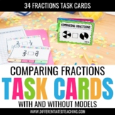 Comparing Fractions Task Cards: Compare fractions with & w