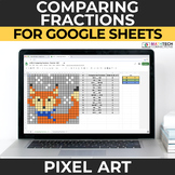 Comparing Fractions 4th - Digital Math Pixel Art - Mystery