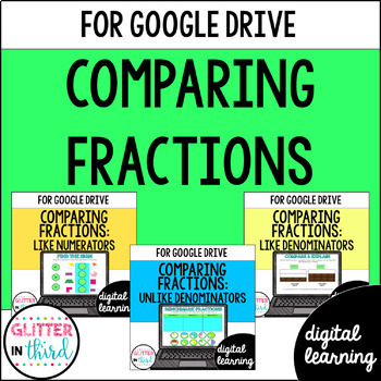 Preview of Comparing Fractions Activities BUNDLE for Google Classroom Digital