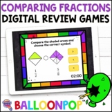 3rd Grade Comparing Fractions Digital Math Review Games Ba